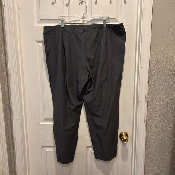 Eileen Fisher Pants 3X Plus Washable Stretch Crepe Slim Ankle Mid Rise Gray - Picture 4 of 8
